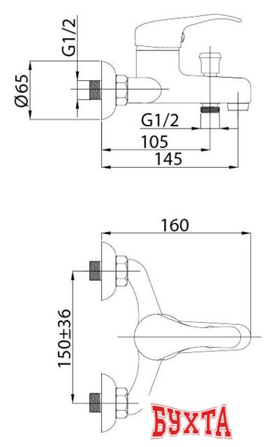 Смеситель Rubineta Optima-10/K [O10K08] 2