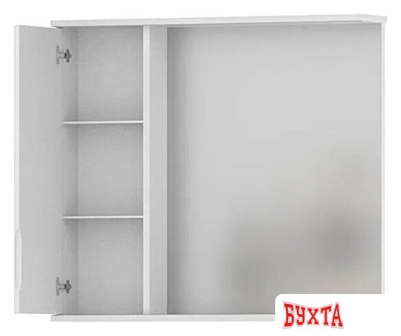 Мебель для ванных комнат Volna Шкаф с зеркалом Adel 80 левый 2