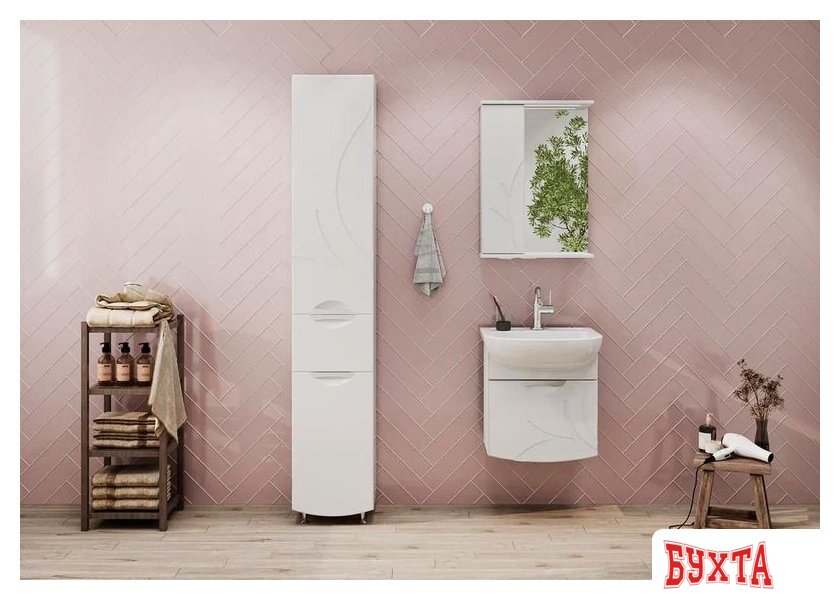 Мебель для ванных комнат Volna Шкаф-пенал Adel 35 без корзины 4