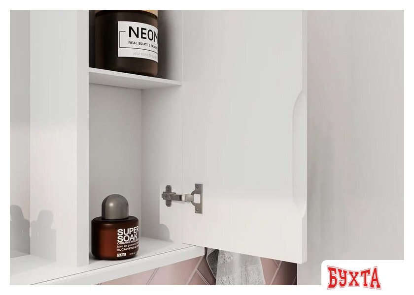 Мебель для ванных комнат Volna Шкаф с зеркалом Adel 60 правый 4