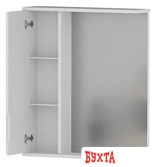 Мебель для ванных комнат Volna Шкаф с зеркалом Adel 60 левый 2