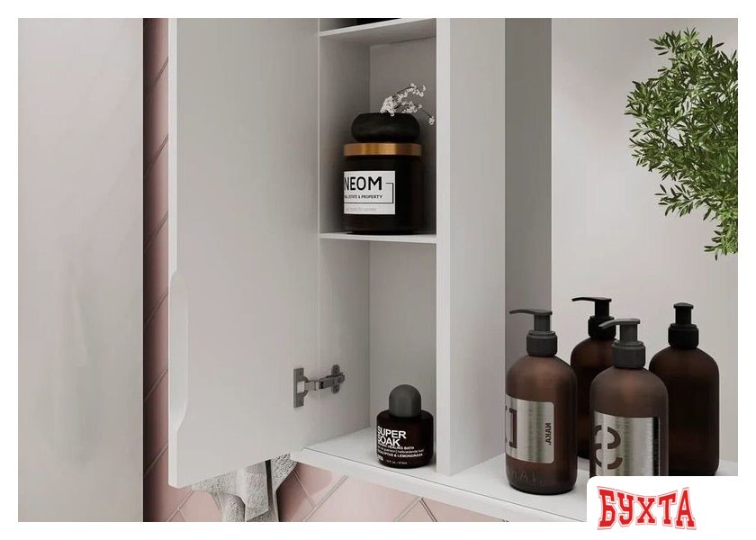 Мебель для ванных комнат Volna Шкаф с зеркалом Adel 60 левый 5