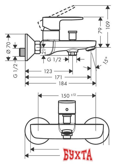 Смеситель Hansgrohe Vernis 71440000 3