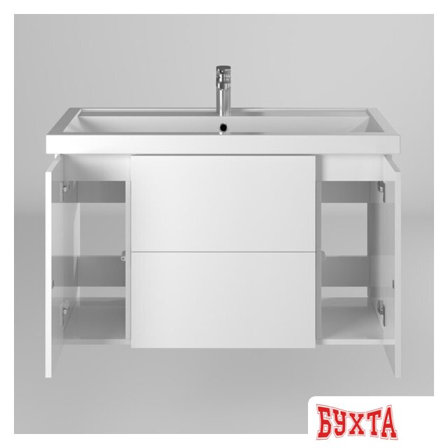 Мебель для ванных комнат Briz Тумба с умывальником Риччи 100 Фостер 360 03-20100-06 00 БЕЛ 2