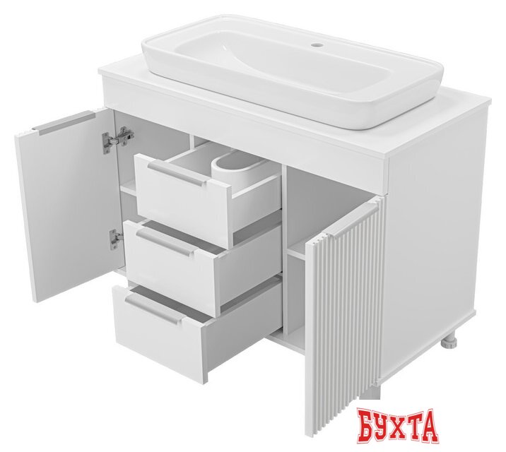 Мебель для ванных комнат Brevita Тумба под умывальник Enfida 100 ENF-06100-0143Я 4