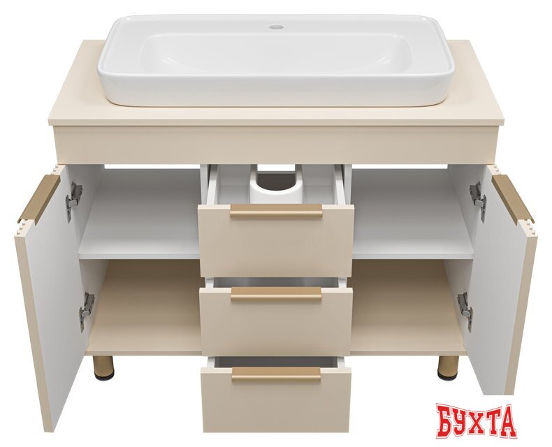 Мебель для ванных комнат Brevita Тумба под умывальник Enfida 100 ENF-06100-0343Я 3