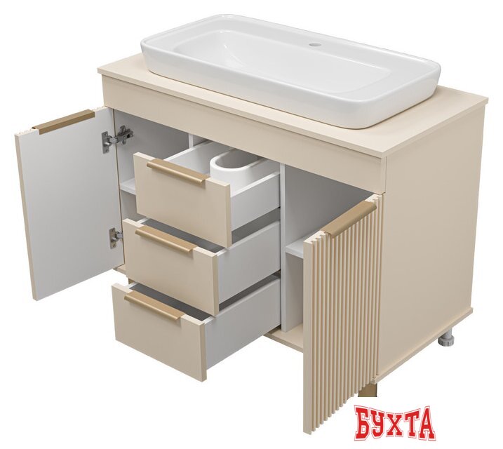 Мебель для ванных комнат Brevita Тумба под умывальник Enfida 100 ENF-06100-0343Я 4