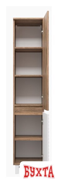 Мебель для ванных комнат Brevita Шкаф-пенал Dakota 35 DAK-050350-19/01П (белый/темное дерево) 4