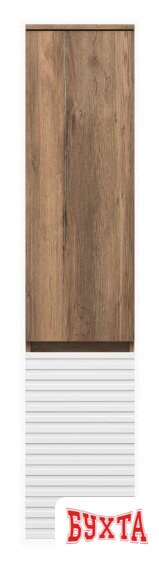 Мебель для ванных комнат Brevita Шкаф-пенал Dakota 35 DAK-050350-19/01П (белый/темное дерево) 5