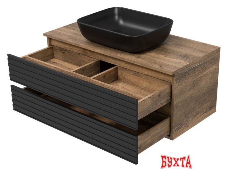 Мебель для ванных комнат Brevita Тумба под умывальник Dakota 100 DAK-09100-19/02-2Я 4