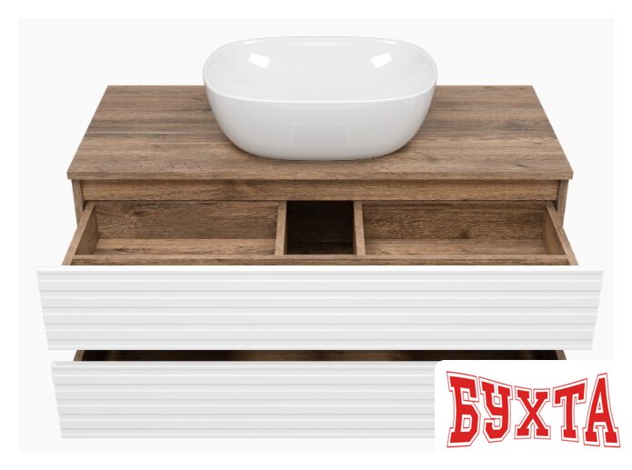 Мебель для ванных комнат Brevita Тумба под умывальник Dakota 100 DAK-09100-19/01-2Я 2