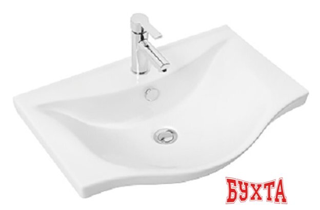 Мебель для ванных комнат Гамма Тумба с умывальником Р25оФ8-У65 Альбатрос-10065 (белый) 3