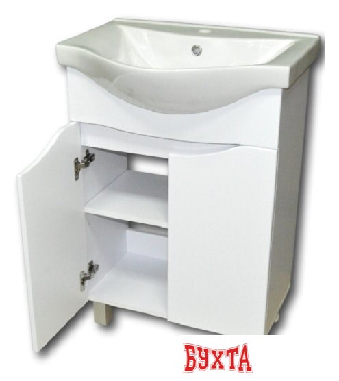 Мебель для ванных комнат Гамма Тумба под умывальник Люкс 13-56/3 У60 Альбатрос-10060 2