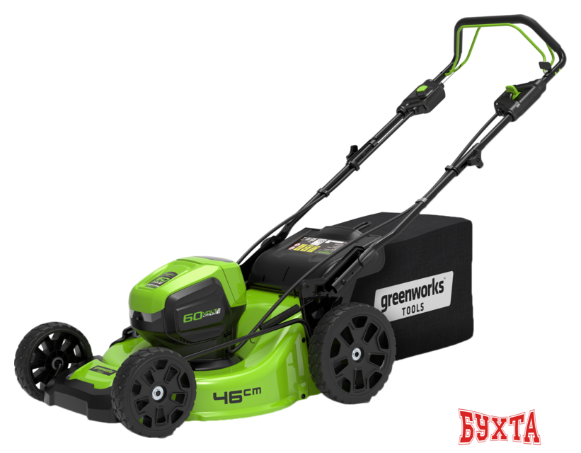Газонокосилка Greenworks GD60LM46SP (с 1-м АКБ 4 Ah)
