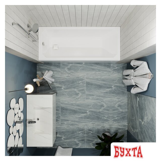 Ванна Triton Прага 150x70 (с ножками) 5