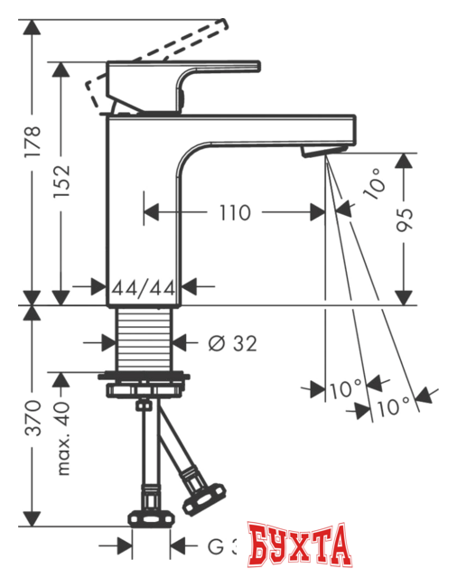 Смеситель Hansgrohe Vernis Shape 71569670 4
