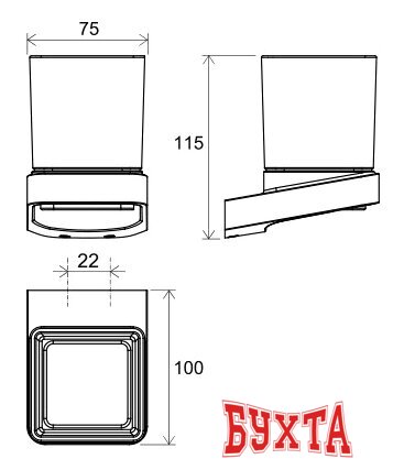 Стакан для зубной щетки и пасты Ravak X07P321 2