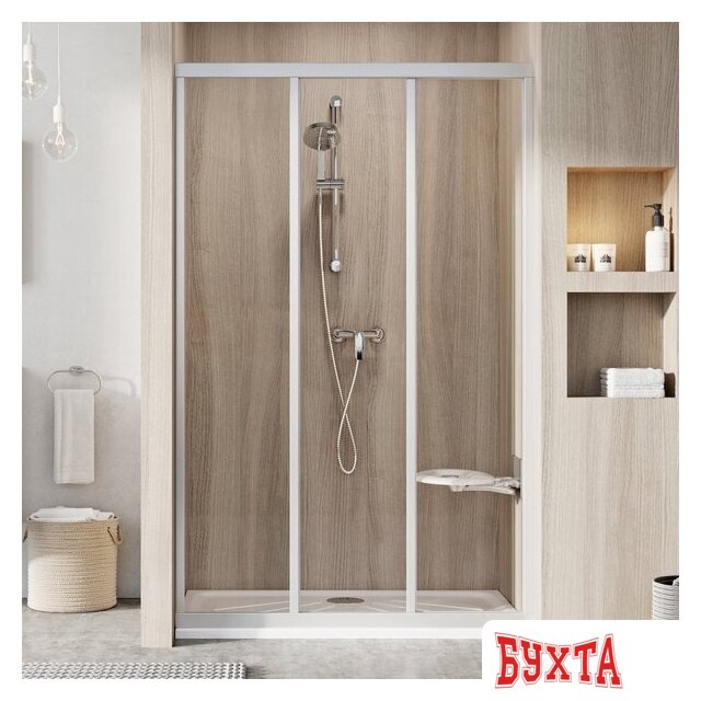 Душевая дверь Ravak Supernova ASDP3 - 80 (прозрачный/белый) 2