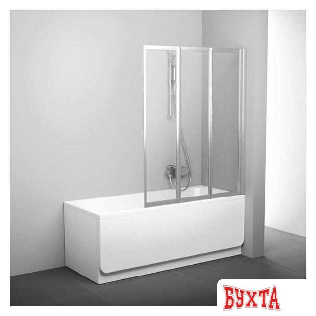 Стеклянная шторка для ванны Ravak Supernova VS3 - 130 (grape/сатин) 2