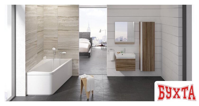 Мебель для ванных комнат Ravak Шкаф-пенал SB 10° X000000752 (серый) 4