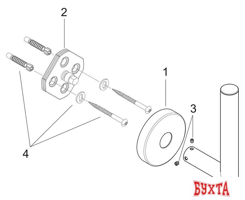Держатель для туалетной бумаги Hansgrohe 40517000 2
