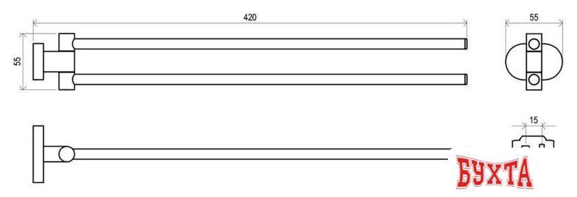 Держатель для полотенца Ravak X07P319 2