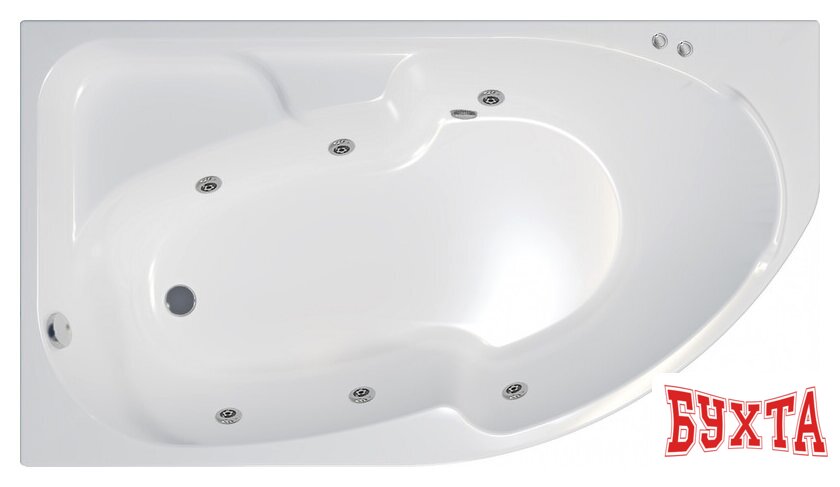 Ванна Triton София 170x95 L Базовая Flat (с гидромассажем)