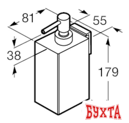 Дозатор для жидкого мыла Roca Rubik A816842001 2