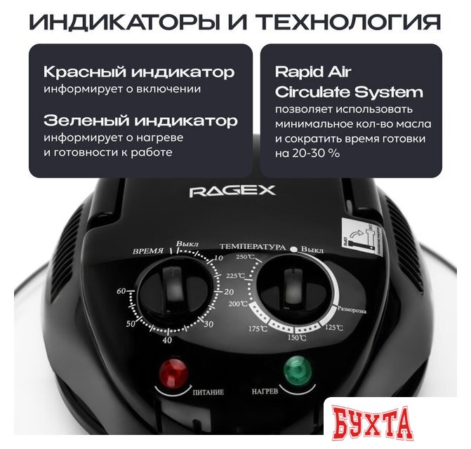 Аэрогриль (аэрофритюрница) RAGEX R201-000 3