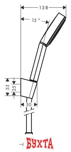 Душевой гарнитур Hansgrohe Pulsify 105 1jet 24301000 (хром) 2