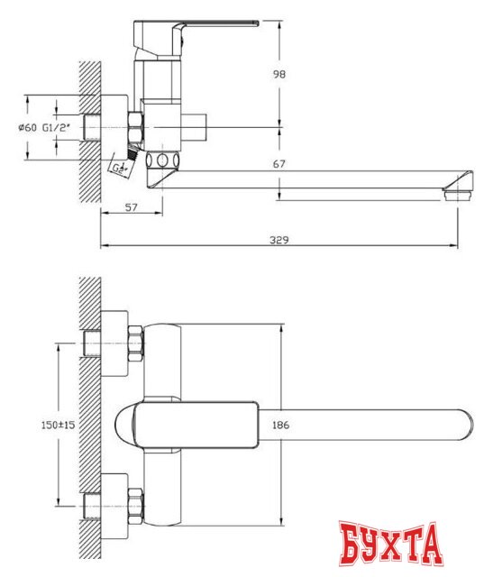 Смеситель Decoroom DR20043 2
