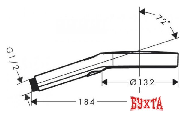 Душевая лейка Hansgrohe Rainfinity 130 3jet EcoSmart 26864700 2