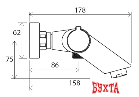 Смеситель Ravak TE 022.00/150 [X070047] 3
