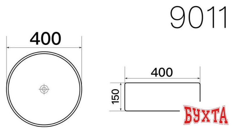 Умывальник Axus 40 9011 3