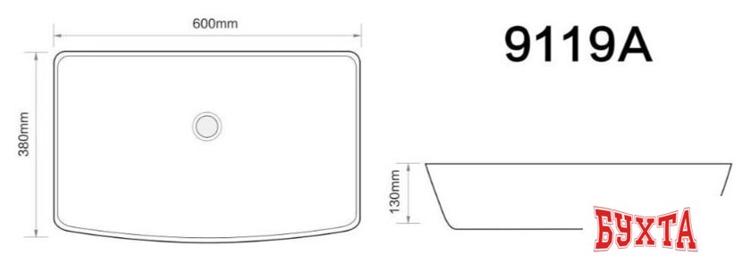 Умывальник Axus 60 9119A 3