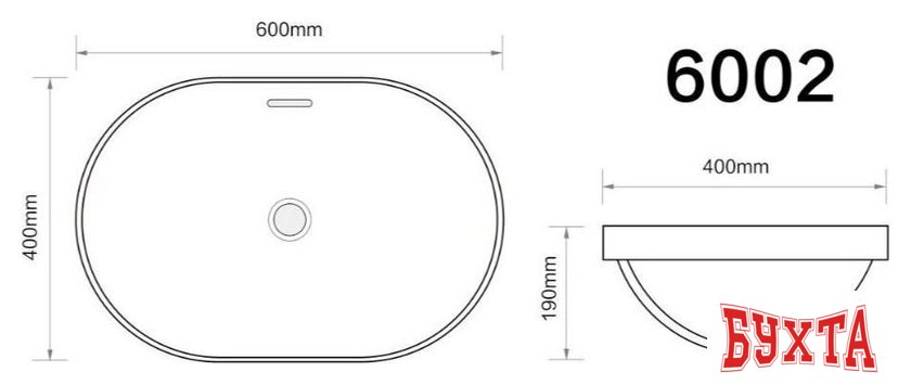 Умывальник Axus 60 6002 3