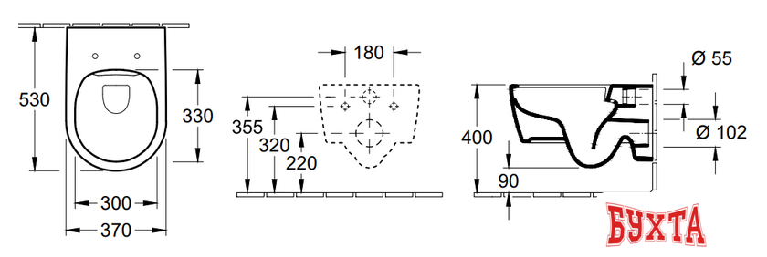 Унитаз подвесной Villeroy & Boch Avento 5656RS01 5