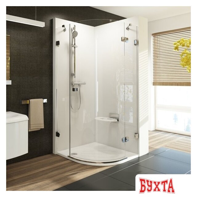 Душевой уголок Ravak Brilliant BSKK3 100x100 правый 1