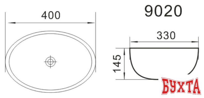 Умывальник Axus 40 9020A 3