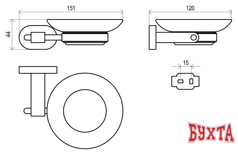 Мыльница Ravak X07P187 4