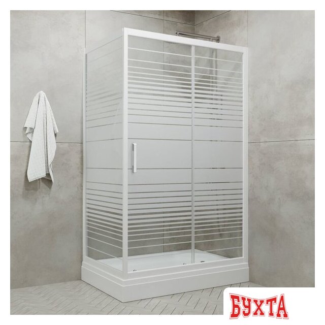 Душевая стенка Triton Фьюжн 800 (белый/полосы) 4