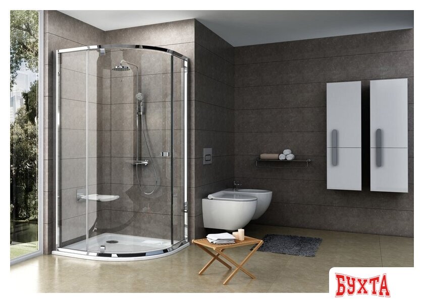 Душевой уголок Ravak Pivot PSKK3 100 (сатин/прозрачное) 2