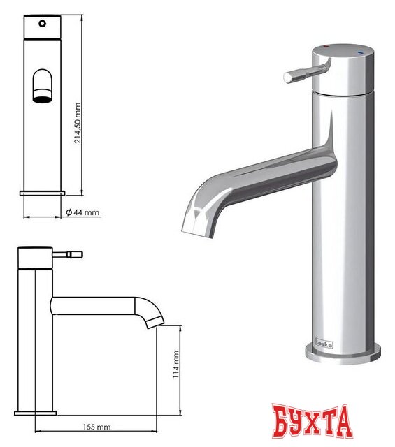 Смеситель Teska Atlas Leo LB5026 (оружейная сталь) 4