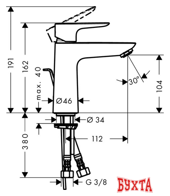 Смеситель Hansgrohe Talis E 71710000 (хром) 2
