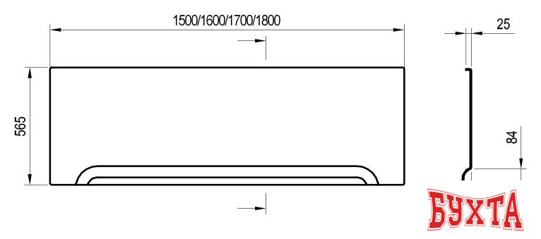 Фронтальный экран под ванну Ravak A U 150 3