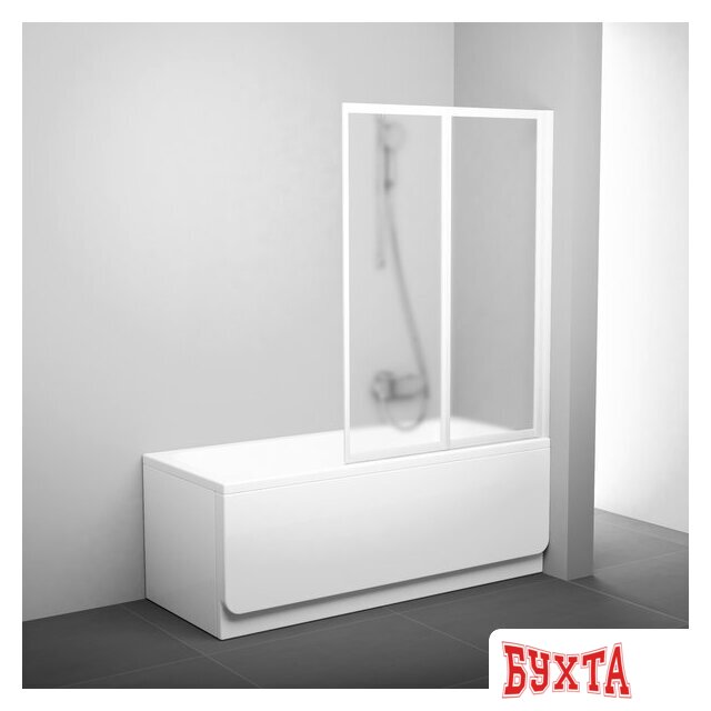 Стеклянная шторка для ванны Ravak Supernova VS2 105 (сатин/grape)