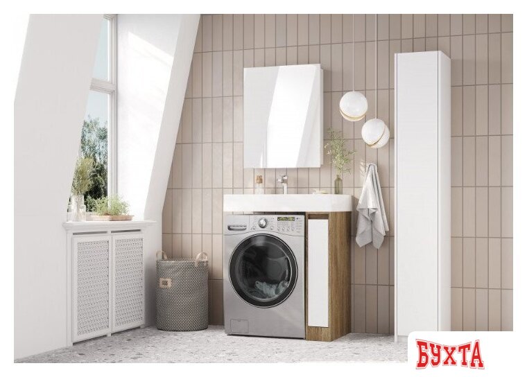 Мебель для ванных комнат Акватон Шкаф с зеркалом Лондри 60 1A278502LH010 5