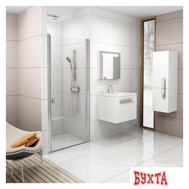 Душевая дверь Ravak Chrome CSD1 90 (белый/прозрачное) 3