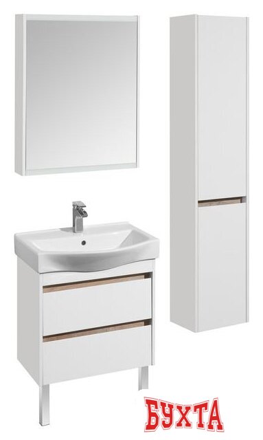 Мебель для ванных комнат Акватон Шкаф с зеркалом Нортон 65 1A249102NT010 (белый) 3