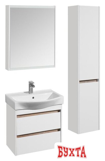 Мебель для ванных комнат Акватон Шкаф с зеркалом Нортон 65 1A249102NT010 (белый) 4